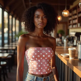 Double Layer USA Strapless Top with Super Soft Patriotic Style