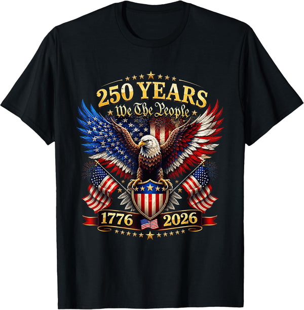 USA 250 Years We The People T-Shirt | 1776 - 2026 Semi-Quincentennial Patriotic Tee